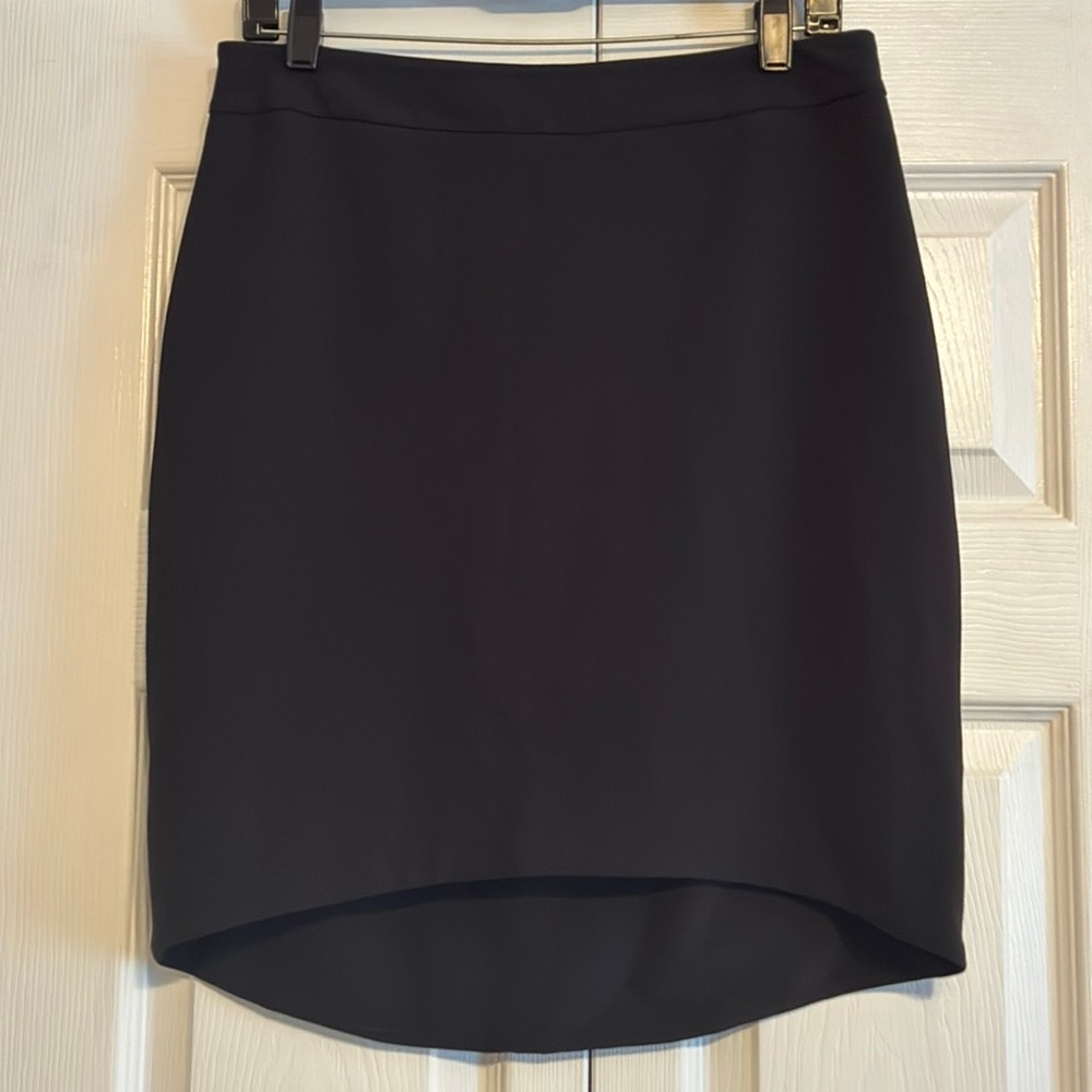 Express Black Mini Skirt with Rounded High Low Hem